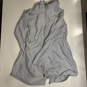 ATHLETA Solar Wind & Rain Anorak Jacket Gray W/ Venting Size XS/xsmall